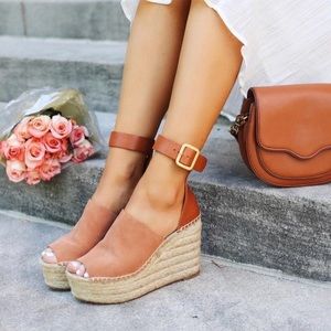 MARC FISHER LTD ADALYN WEDGE HEEL SANDAL US W 9.5